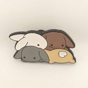 🧁 3/$30 Kawaii Bunny Pile Enamel Pin NEW